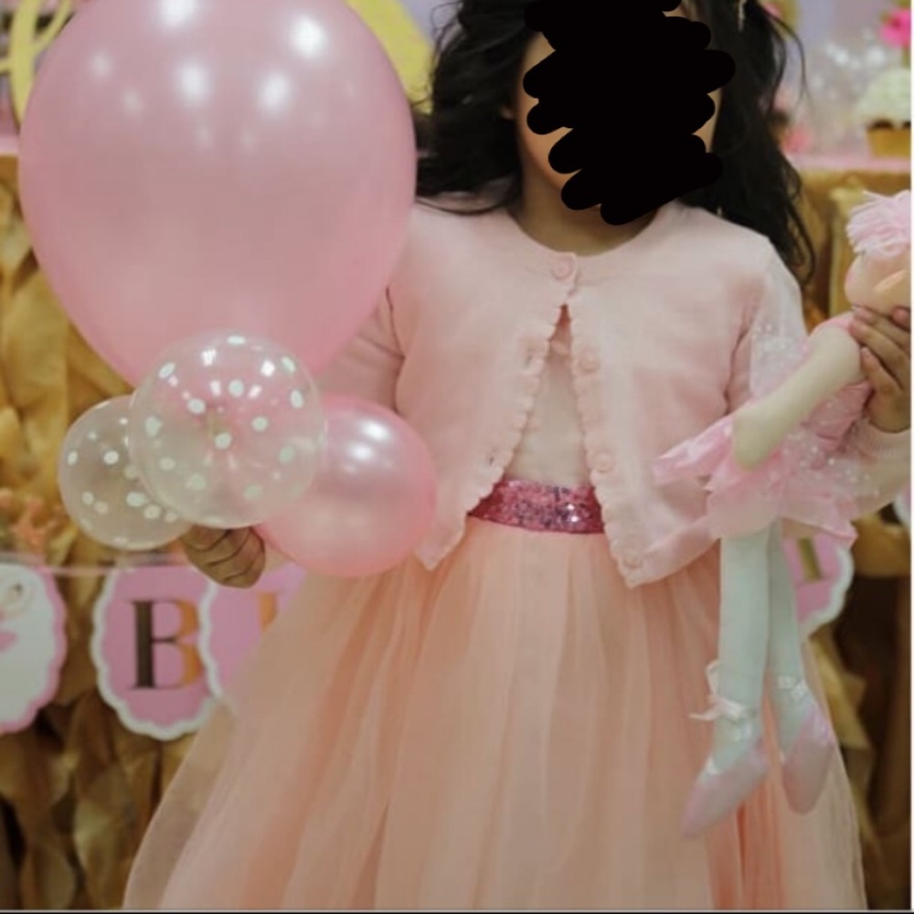 pink floral lacing  dress with bow